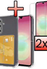 NoXx NoXx Samsung Galaxy A18 Hoesje Pashouder Met 2x Screenprotector
