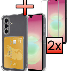 NoXx NoXx Samsung Galaxy A18 Hoesje Pashouder Met 2x Screenprotector