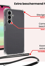 NoXx NoXx Samsung Galaxy A18 Hoesje Transparant Shockproof Met Zwart Koord