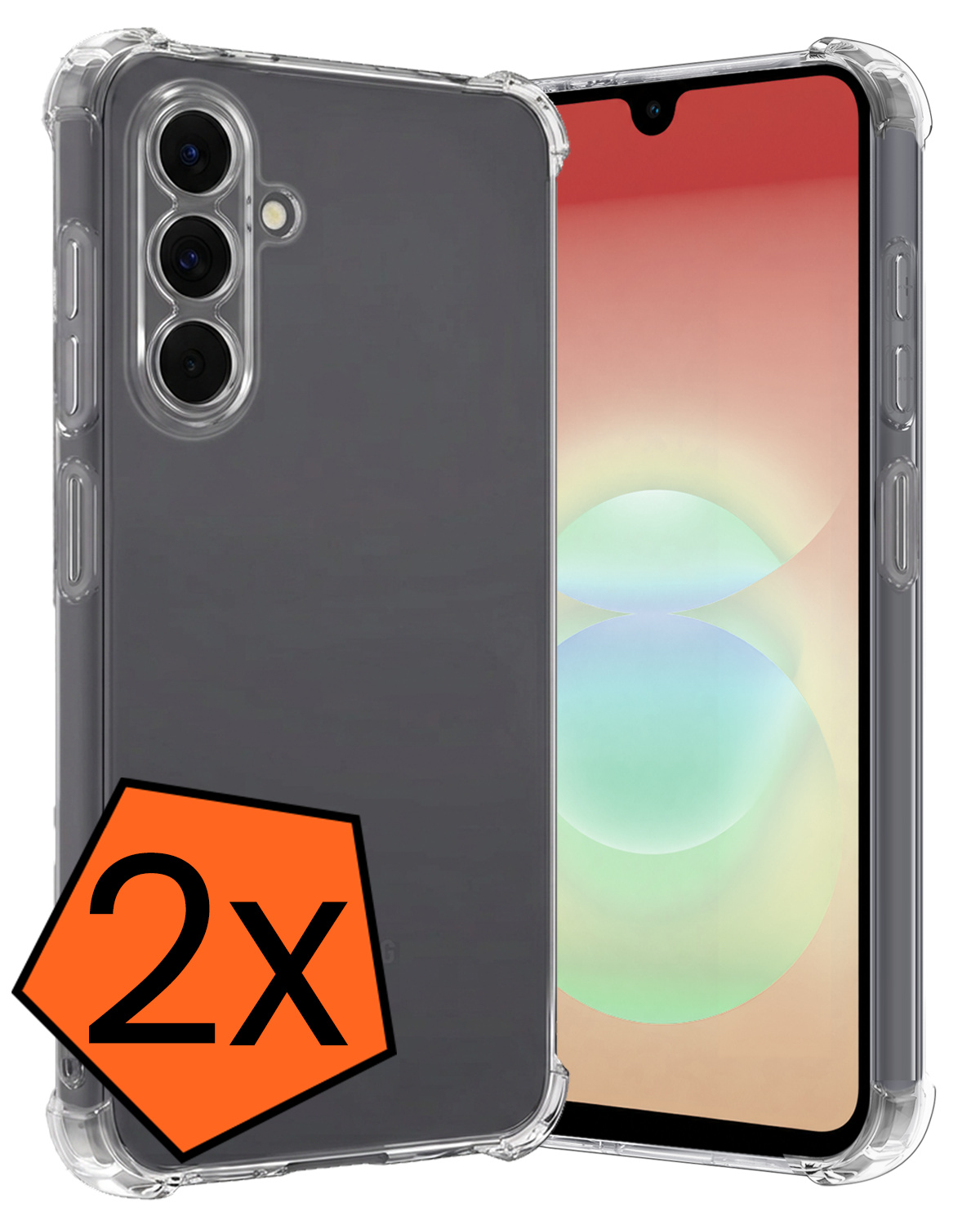 Nomfy Nomfy Samsung Galaxy A18 Hoesje Shockproof - Transparant - 2 PACK