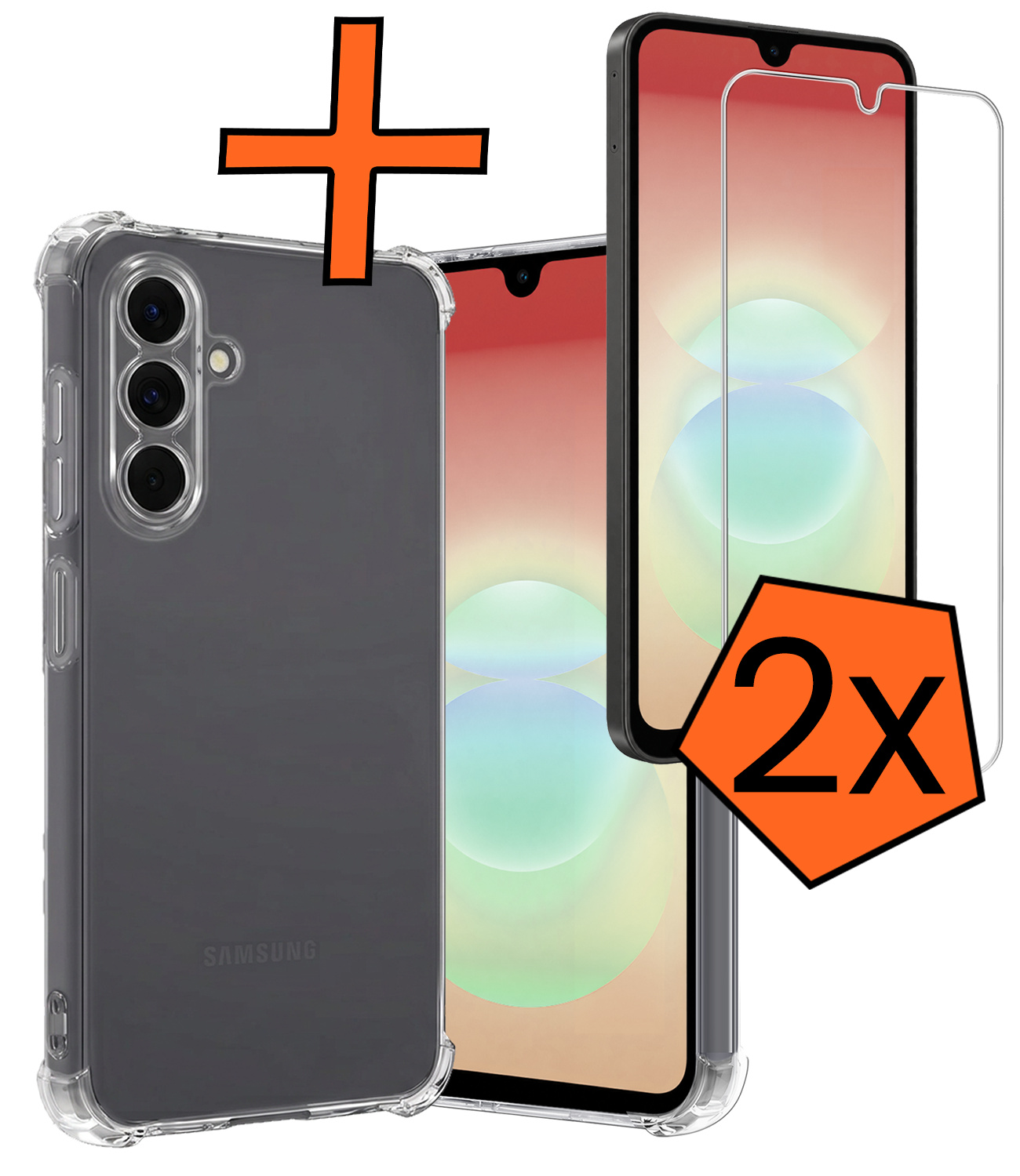 Nomfy Nomfy Samsung Galaxy A18 Hoesje Shockproof Met 2x Screenprotector