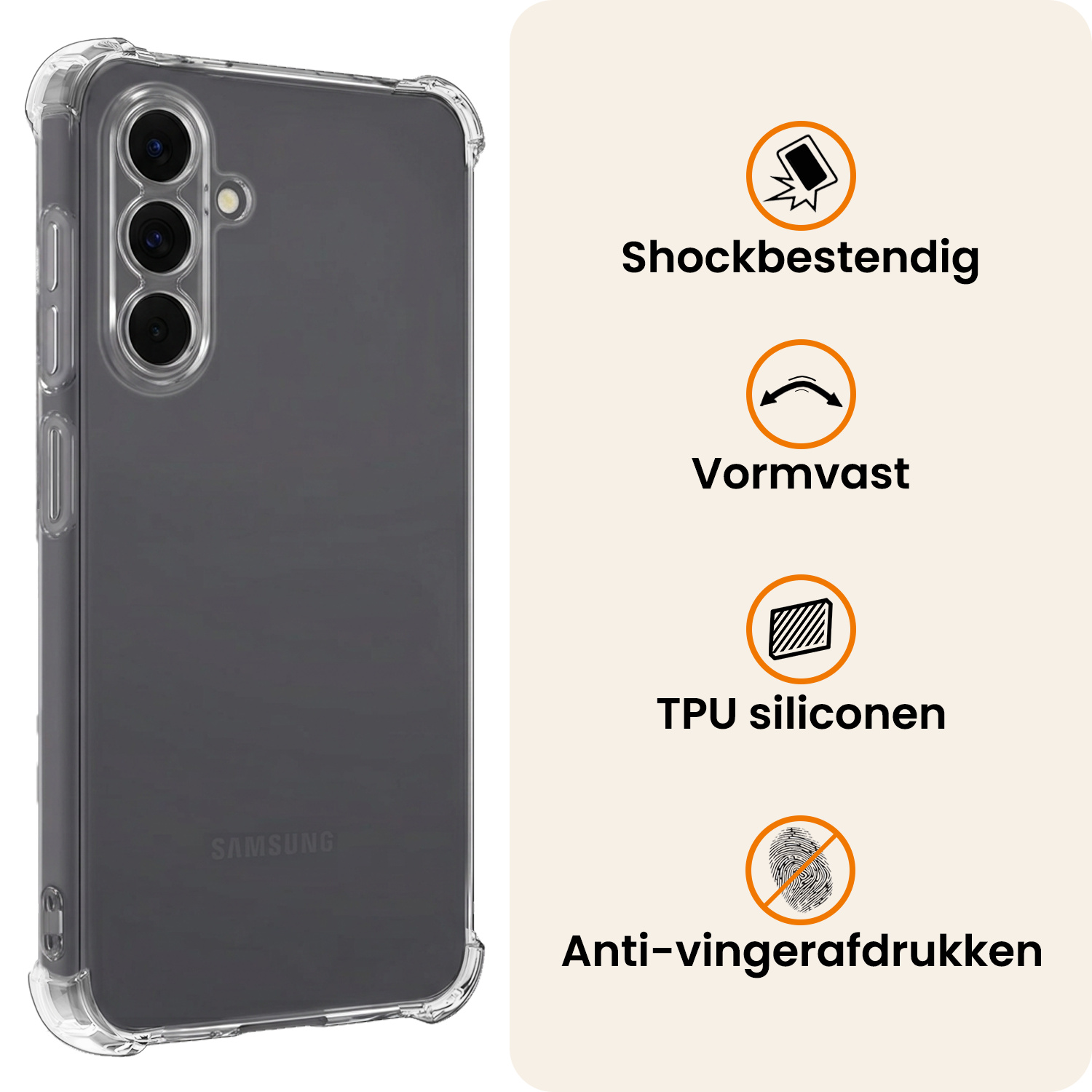 Nomfy Nomfy Samsung Galaxy A18 Hoesje Shockproof Met 2x Screenprotector