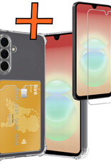 Nomfy Nomfy Samsung Galaxy A18 Hoesje Pashouder Met Screenprotector