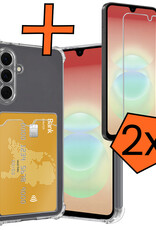 Nomfy Nomfy Samsung Galaxy A18 Hoesje Pashouder Met 2x Screenprotector