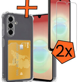 Nomfy Nomfy Samsung Galaxy A18 Hoesje Pashouder Met 2x Screenprotector
