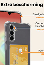 Nomfy Nomfy Samsung Galaxy A18 Hoesje Pashouder Met 2x Screenprotector