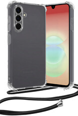 Nomfy Nomfy Samsung Galaxy A18 Hoesje Transparant Shockproof Met Zwart Koord