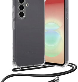 Nomfy Nomfy Samsung Galaxy A18 Hoesje Transparant Shockproof Met Zwart Koord