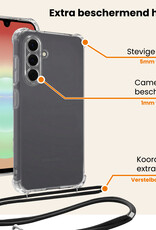 Nomfy Nomfy Samsung Galaxy A18 Hoesje Transparant Shockproof Met Zwart Koord