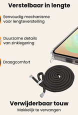 Nomfy Nomfy Samsung Galaxy A18 Hoesje Transparant Shockproof Met Zwart Koord