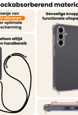 Nomfy Nomfy Samsung Galaxy A18 Hoesje Transparant Shockproof Met Zwart Koord