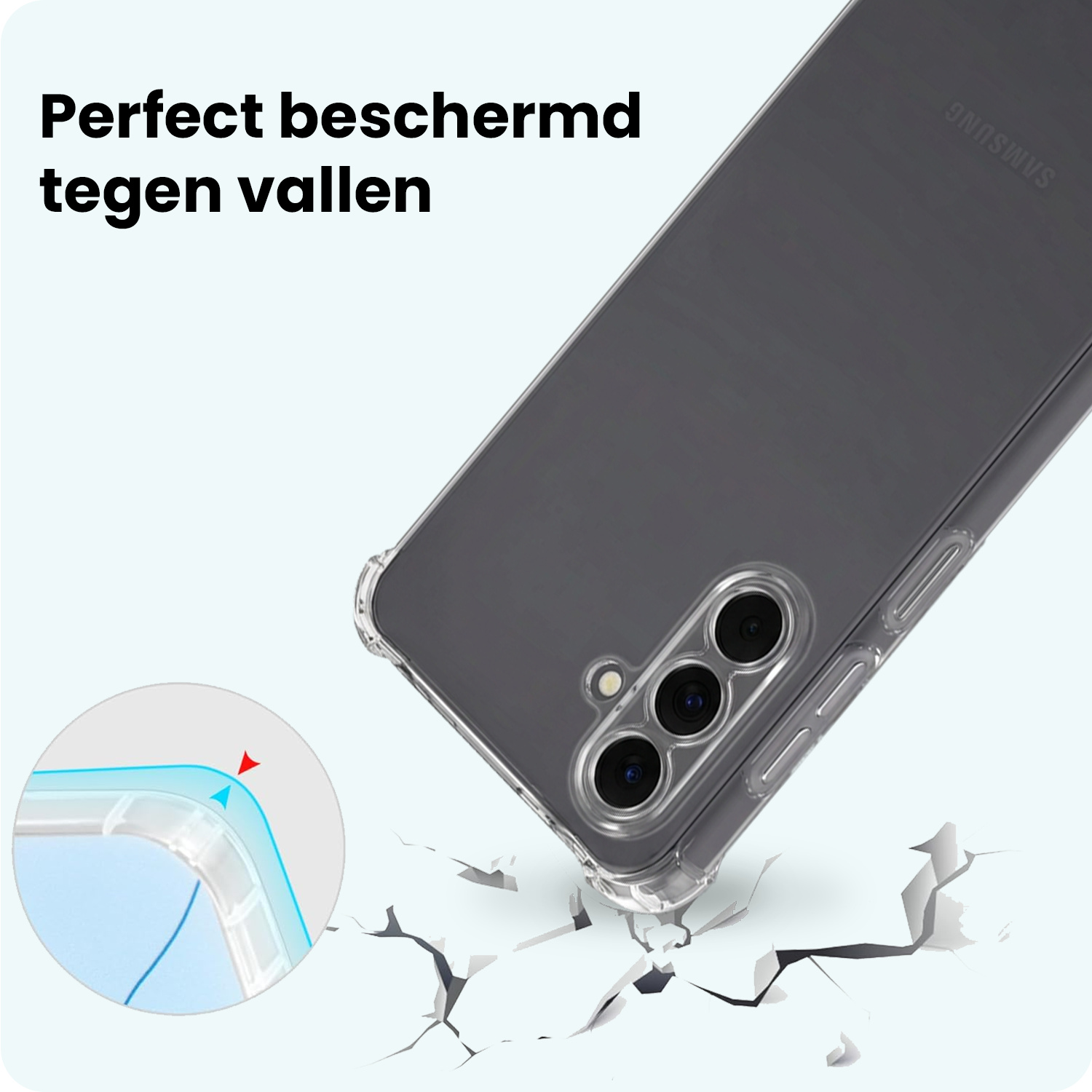 Forterra Forterra Samsung Galaxy A18 Hoesje Shockproof - Transparant