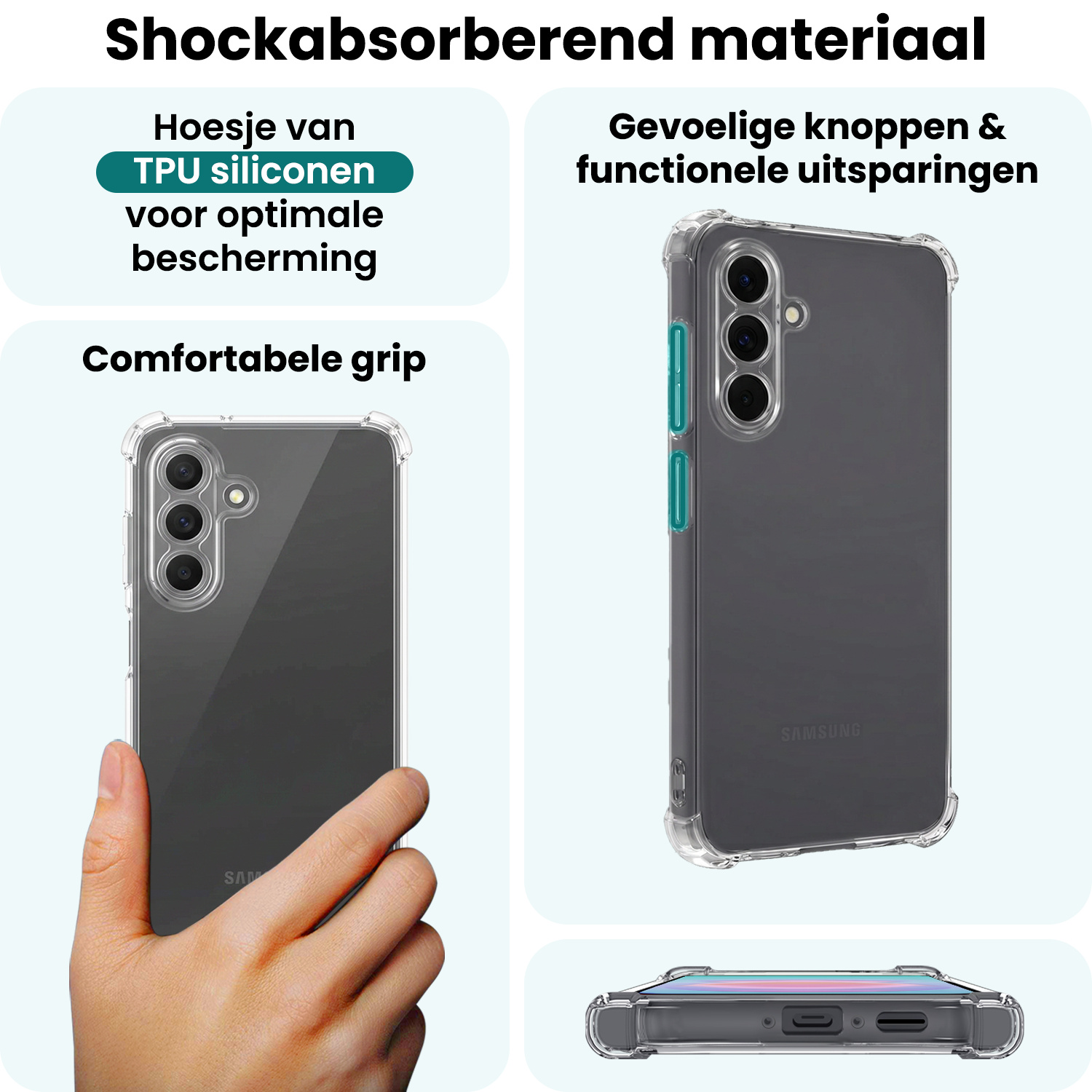 Forterra Forterra Samsung Galaxy A18 Hoesje Shockproof Met Screenprotector