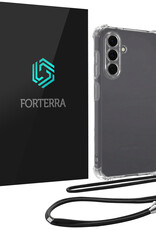 Forterra Forterra Samsung Galaxy A18 Hoesje Transparant Shockproof Met Zwart Koord