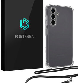 Forterra Forterra Samsung Galaxy A18 Hoesje Transparant Shockproof Met Zwart Koord