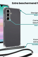 Forterra Forterra Samsung Galaxy A18 Hoesje Transparant Shockproof Met Zwart Koord