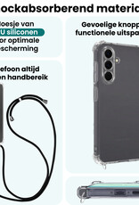 Forterra Forterra Samsung Galaxy A18 Hoesje Transparant Shockproof Met Zwart Koord