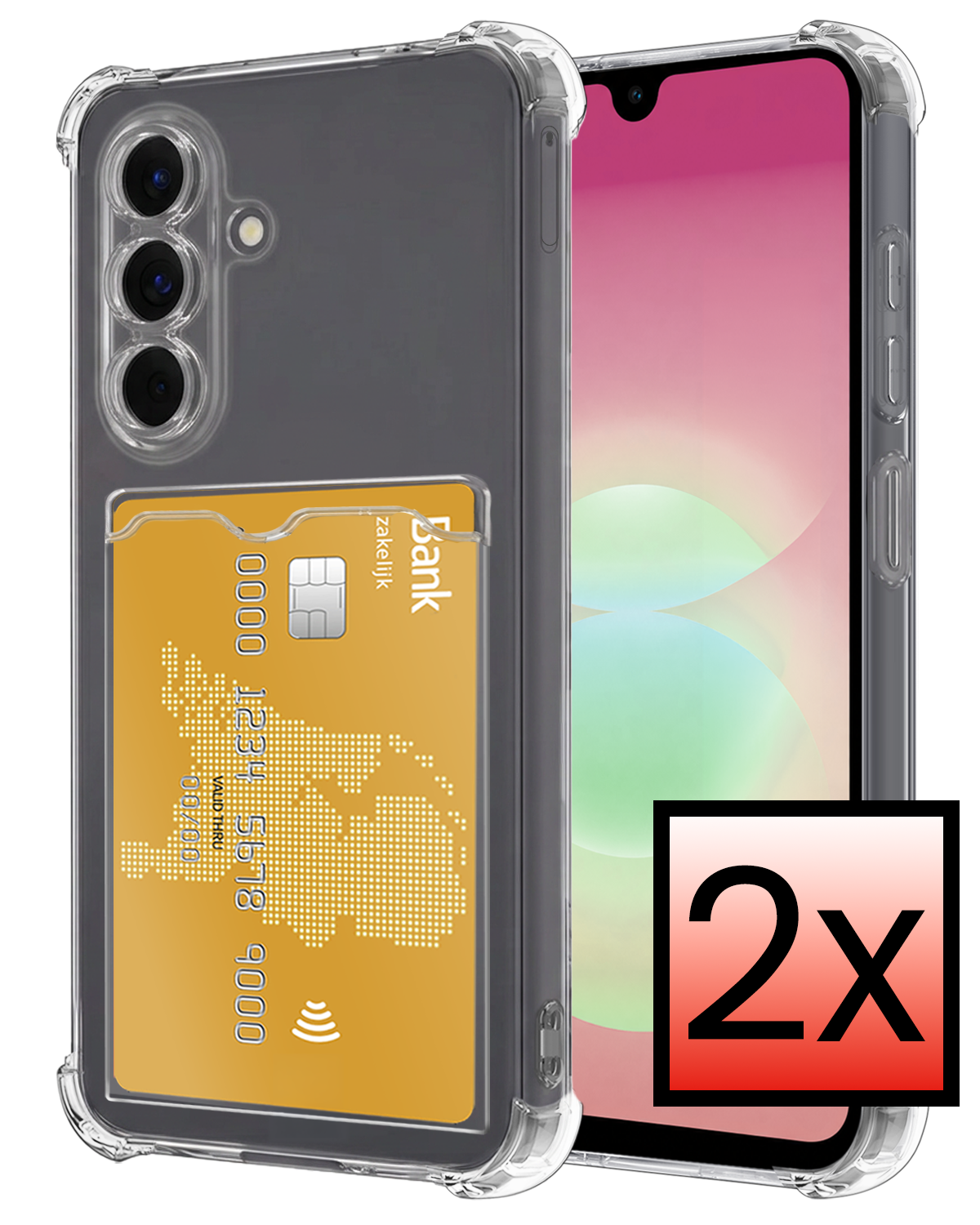 NoXx NoXx Samsung Galaxy A18 Hoesje Pashouder - 2 PACK