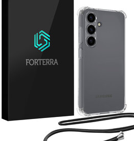 Forterra Forterra Samsung Galaxy S26 FE Hoesje Transparant Shockproof Met Zwart Koord