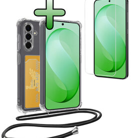 BASEY. BASEY. Samsung Galaxy S26 FE Hoesje Pashouder met Koord Met Screenprotector
