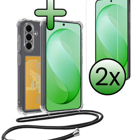 BASEY. BASEY. Samsung Galaxy S26 FE Hoesje Pashouder met Koord Met 2x Screenprotector