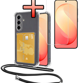 NoXx NoXx Samsung Galaxy S26 FE Hoesje Pashouder met Koord Met Screenprotector