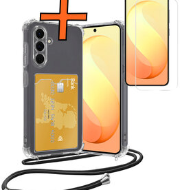 Nomfy Nomfy Samsung Galaxy S26 FE Hoesje Pashouder met Koord Met Screenprotector