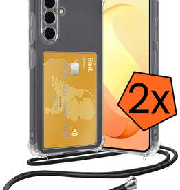 Nomfy Nomfy Samsung Galaxy S26 FE Hoesje Pashouder met Koord - 2 PACK