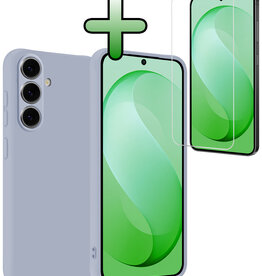 BASEY. BASEY. Samsung Galaxy S26 FE Hoesje Siliconen Met Screenprotector - Lila
