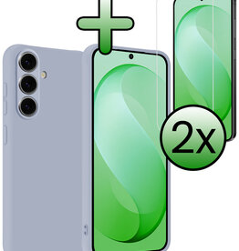BASEY. BASEY. Samsung Galaxy S26 FE Hoesje Siliconen Met 2x Screenprotector - Lila