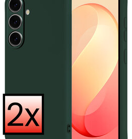 NoXx NoXx Samsung Galaxy S26 FE Hoesje Siliconen - Donkergroen - 2 PACK