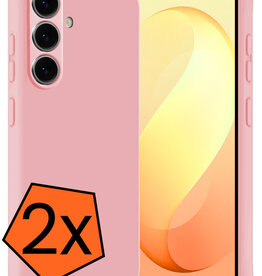Nomfy Nomfy Samsung Galaxy S26 FE Hoesje Siliconen - Lichtroze - 2 PACK