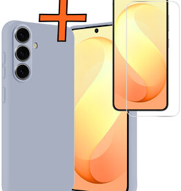 Nomfy Nomfy Samsung Galaxy S26 FE Hoesje Siliconen Met Screenprotector - Lila