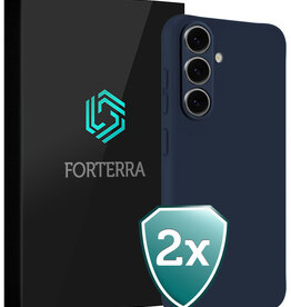 Forterra Forterra Samsung Galaxy S26 FE Hoesje Siliconen - Donkerblauw - 2 PACK