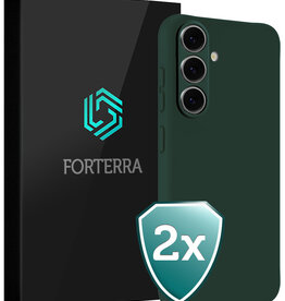 Forterra Forterra Samsung Galaxy S26 FE Hoesje Siliconen - Donkergroen - 2 PACK