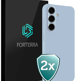 Forterra Forterra Samsung Galaxy S26 FE Hoesje Siliconen - Lichtblauw - 2 PACK