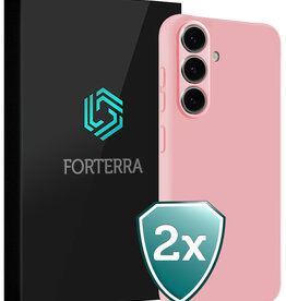 Forterra Forterra Samsung Galaxy S26 FE Hoesje Siliconen - Lichtroze - 2 PACK
