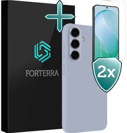 Forterra Forterra Samsung Galaxy S26 FE Hoesje Siliconen Met 2x Screenprotector - Lila