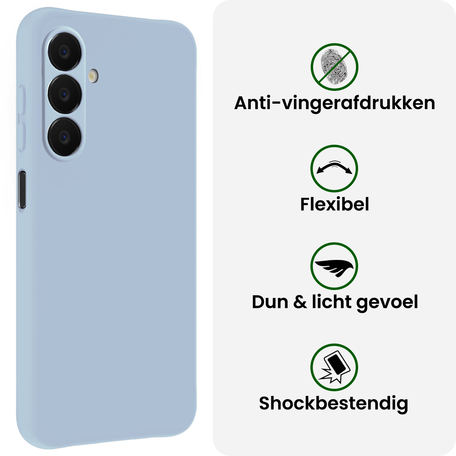 BASEY. BASEY. Samsung Galaxy A18 Hoesje Siliconen - Lichtblauw