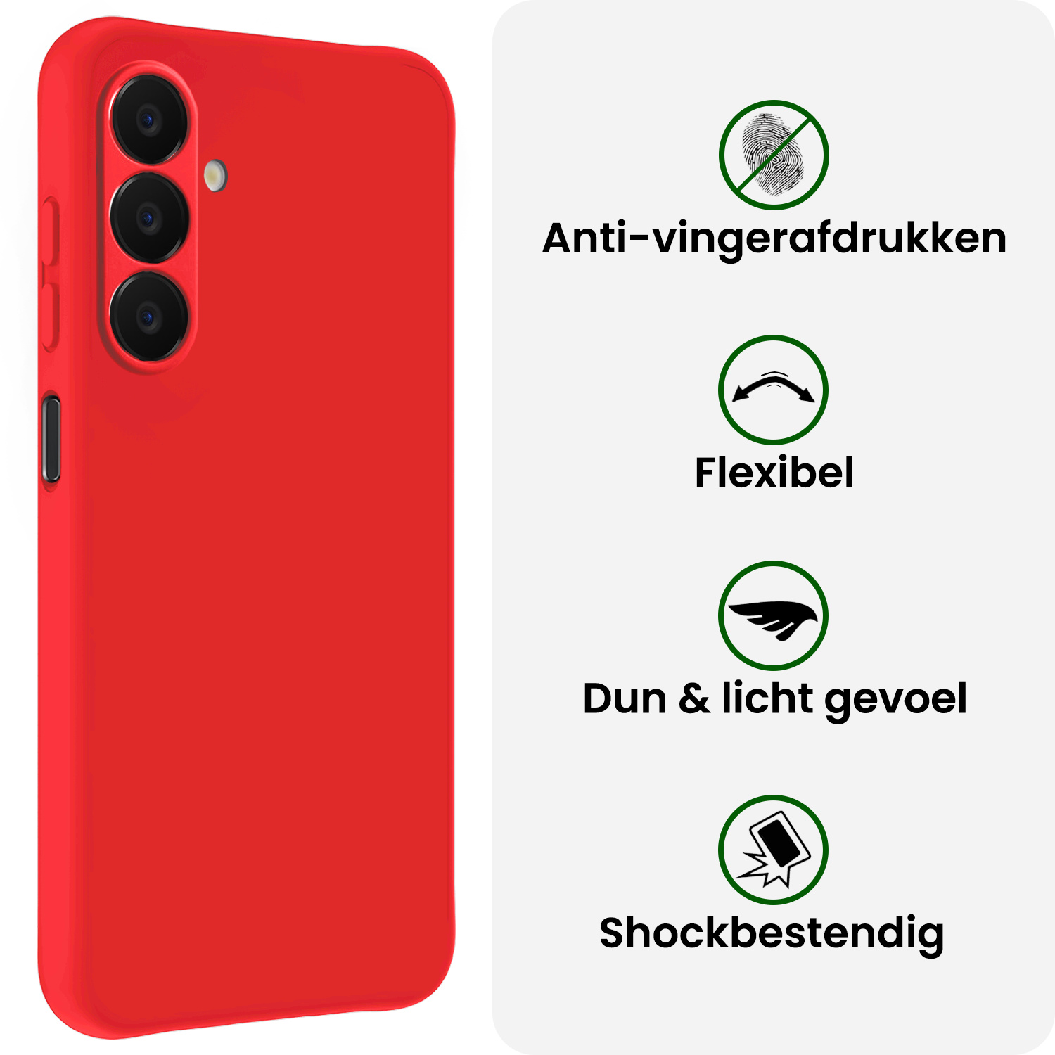BASEY. BASEY. Samsung Galaxy A18 Hoesje Siliconen - Rood