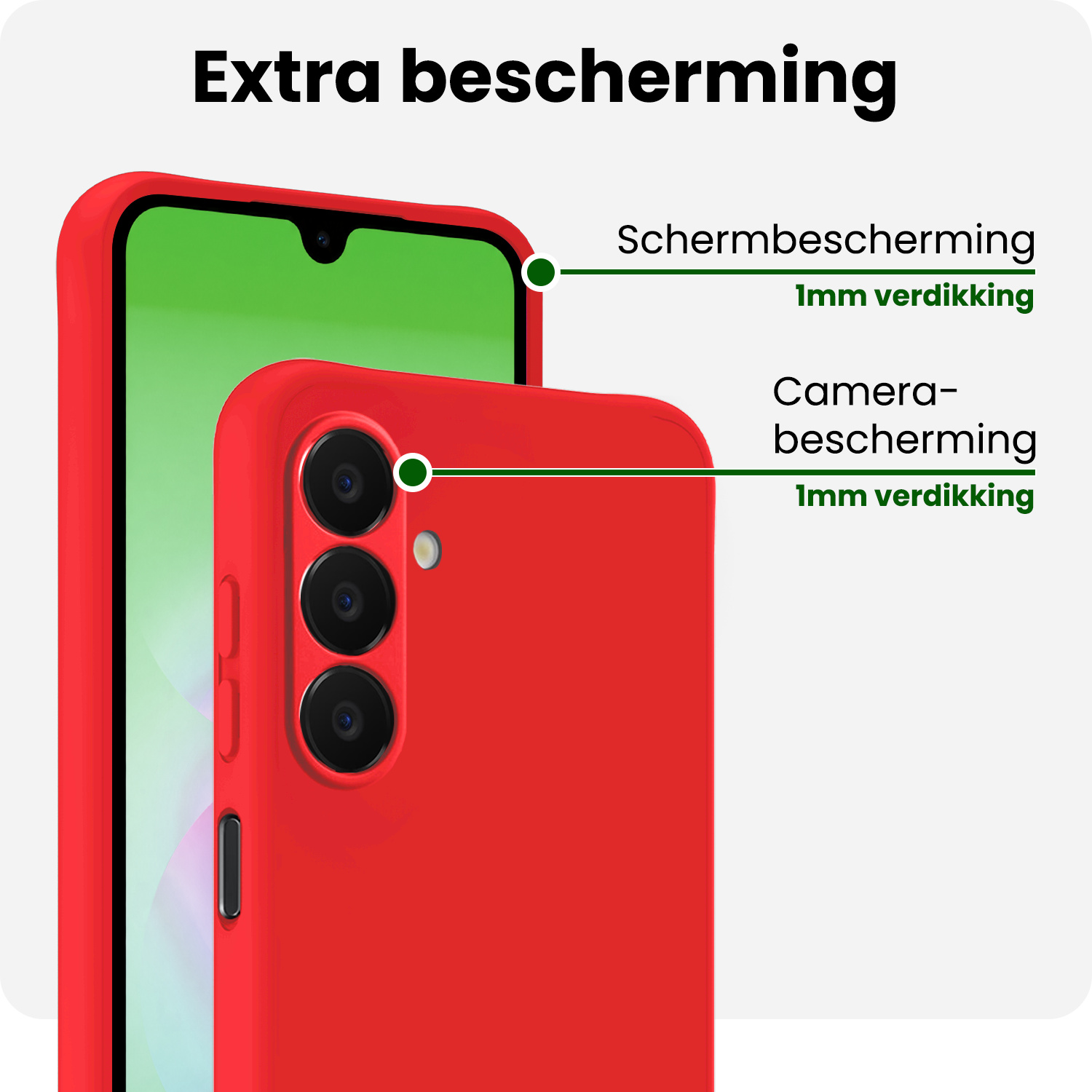 BASEY. BASEY. Samsung Galaxy A18 Hoesje Siliconen - Rood