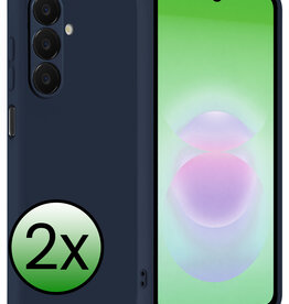 BASEY. BASEY. Samsung Galaxy A18 Hoesje Siliconen - Donkerblauw - 2 PACK