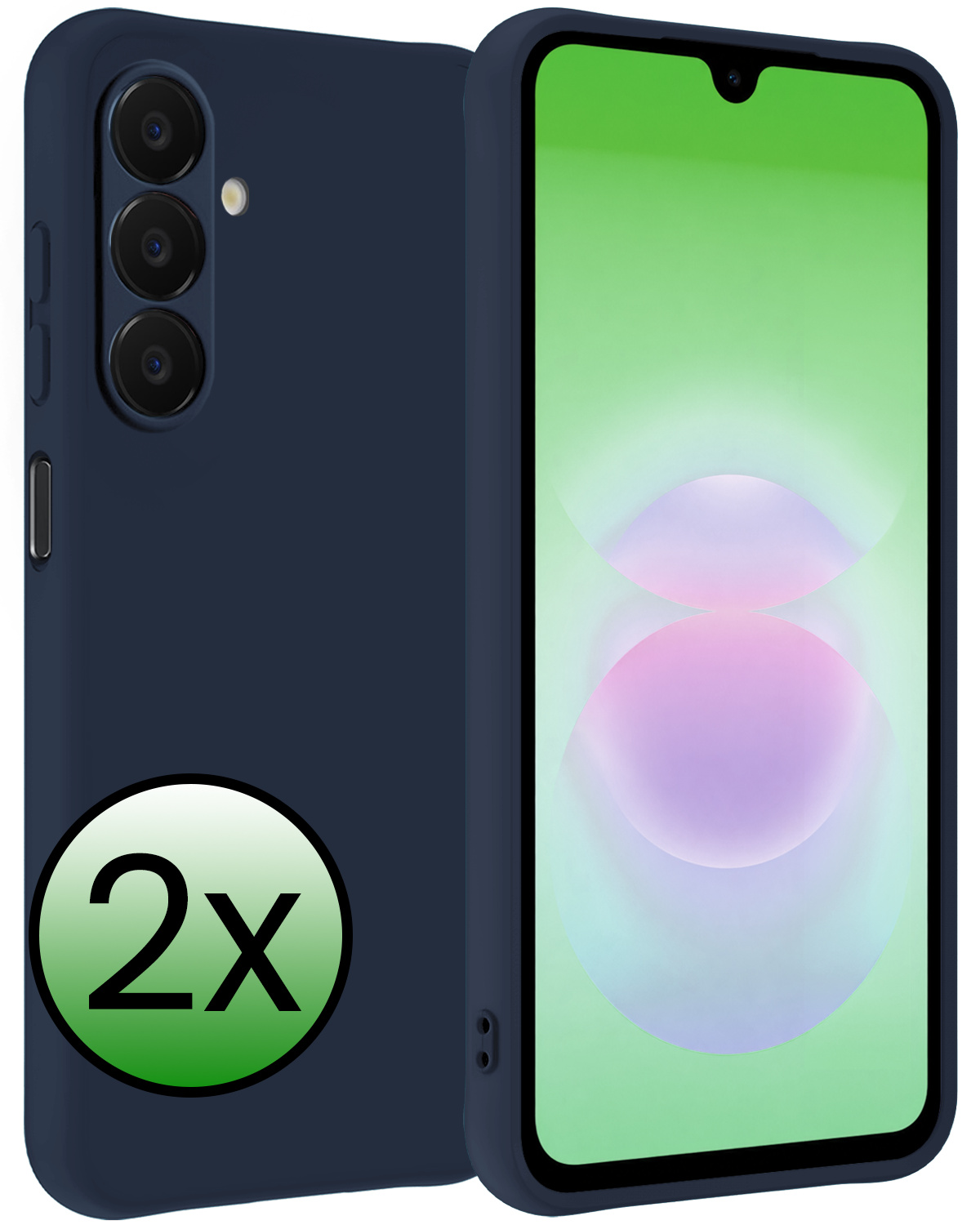 BASEY. BASEY. Samsung Galaxy A18 Hoesje Siliconen - Donkerblauw - 2 PACK