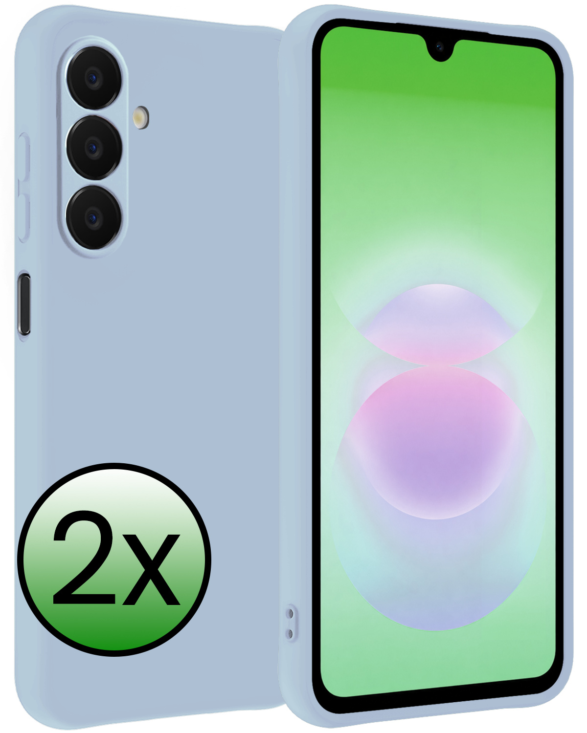BASEY. BASEY. Samsung Galaxy A18 Hoesje Siliconen - Lichtblauw - 2 PACK