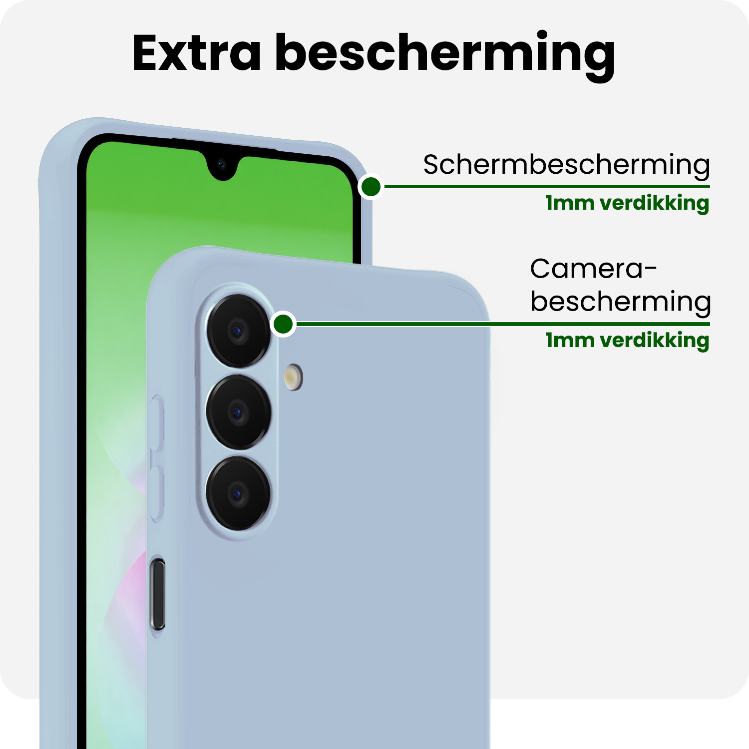 BASEY. BASEY. Samsung Galaxy A18 Hoesje Siliconen - Lichtblauw - 2 PACK