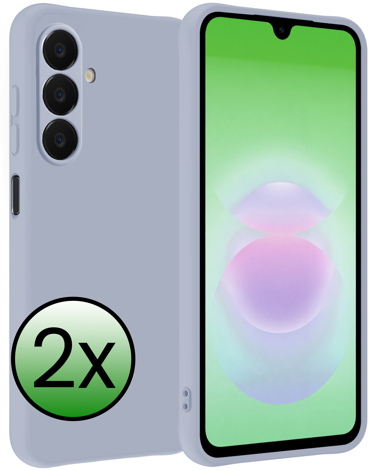 BASEY. BASEY. Samsung Galaxy A18 Hoesje Siliconen - Lila - 2 PACK