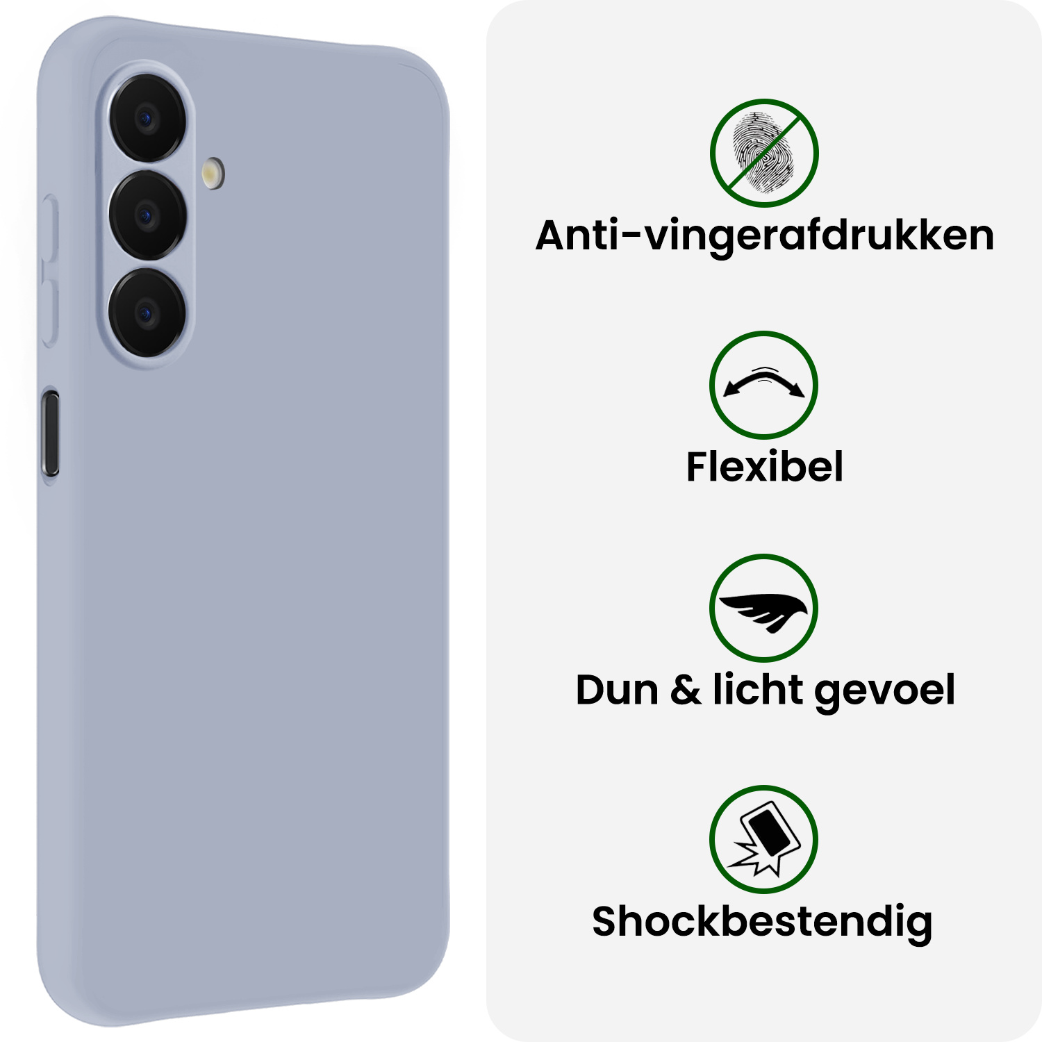 BASEY. BASEY. Samsung Galaxy A18 Hoesje Siliconen - Lila - 2 PACK