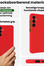 BASEY. BASEY. Samsung Galaxy A18 Hoesje Siliconen - Rood - 2 PACK