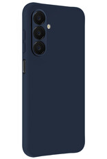 BASEY. BASEY. Samsung Galaxy A18 Hoesje Siliconen Met Screenprotector - Donkerblauw