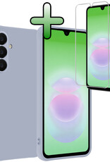 BASEY. BASEY. Samsung Galaxy A18 Hoesje Siliconen Met Screenprotector - Lila